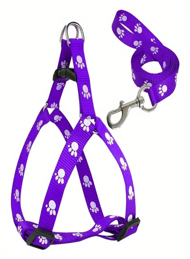 RoverPets Adjustable 15mm Nylon Puppy Harness and Leash Set with Paw Print Design for Small & Medium Dogs - Color May Vary - Includes 1 Harness + 1 Leash (A8) - Image 5